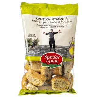 ΚΡΗΤΩΝ ΑΡΤΟΣ | MINI RUSKS OLIVE OIL THYME 300GR