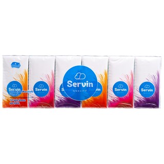 SERVIN | Χαρτομάντηλα Τσέπης 4 Φύλλα 24 Τεμάχια