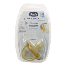 CHICCO | Πιπίλα Καουτσούκ Physio Soft 4 Μηνών+ 1 Τεμάχιο
