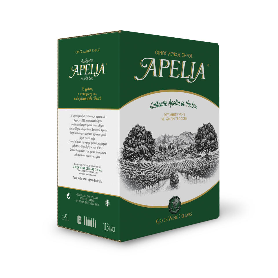 APELIA Οίνος Λευκός Ξηρός 5lt