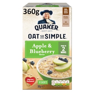 QUAKER | Νιφάδες Βρώμης Ολικής Άλεσης Μήλο & Μύρτιλα 360g