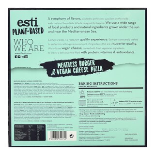 ESTI | Πίτσα Vegan Φυτικό Burger & Τυρί 440g