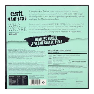 ESTI | Πίτσα Vegan Φυτικό Burger & Τυρί 440g