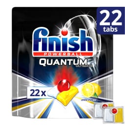 FINISH | Ταμπλέτες Πλυντηρίου Πιάτων Quantum Ultimate Lemon 22 Τεμάχια