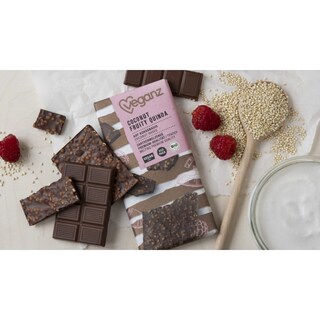 VEGANZ | Σοκολάτα Bio Καρύδα Βατόμουρα & Quinoa 80g