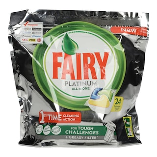 FAIRY | DISH WASHER LIQUID ULTRA CAPS PLATINUM ΛΕΜΟΝΙ 24 TEM
