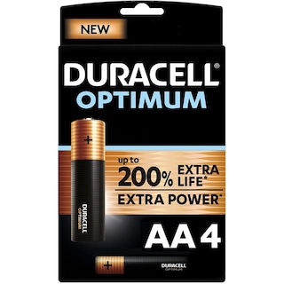 DURACELL | Batteries Alkaline Optimum AA 4 Pieces