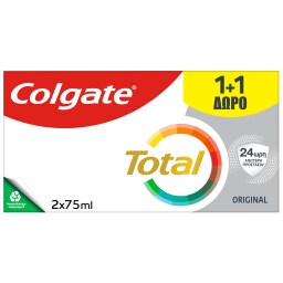 COLGATE | TOTAL | Οδοντόκρεμα Total Original 75ml 1+1 Δώρο