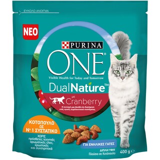 PURINA ONE | Γατοτροφή Κοτόπουλο με Cranberry 400gr