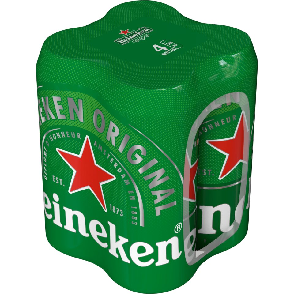 HEINEKEN | Μπύρα Lager Κουτί 4x500ml | AB