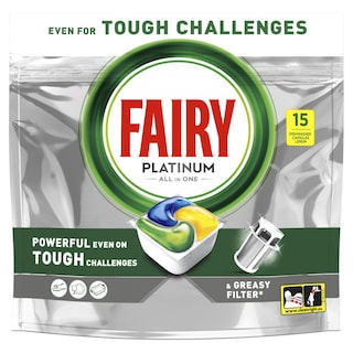 FAIRY | Κάψουλες Πλυντηρίου Πιάτων Platinum Λεμόνι 15 Τεμάχια