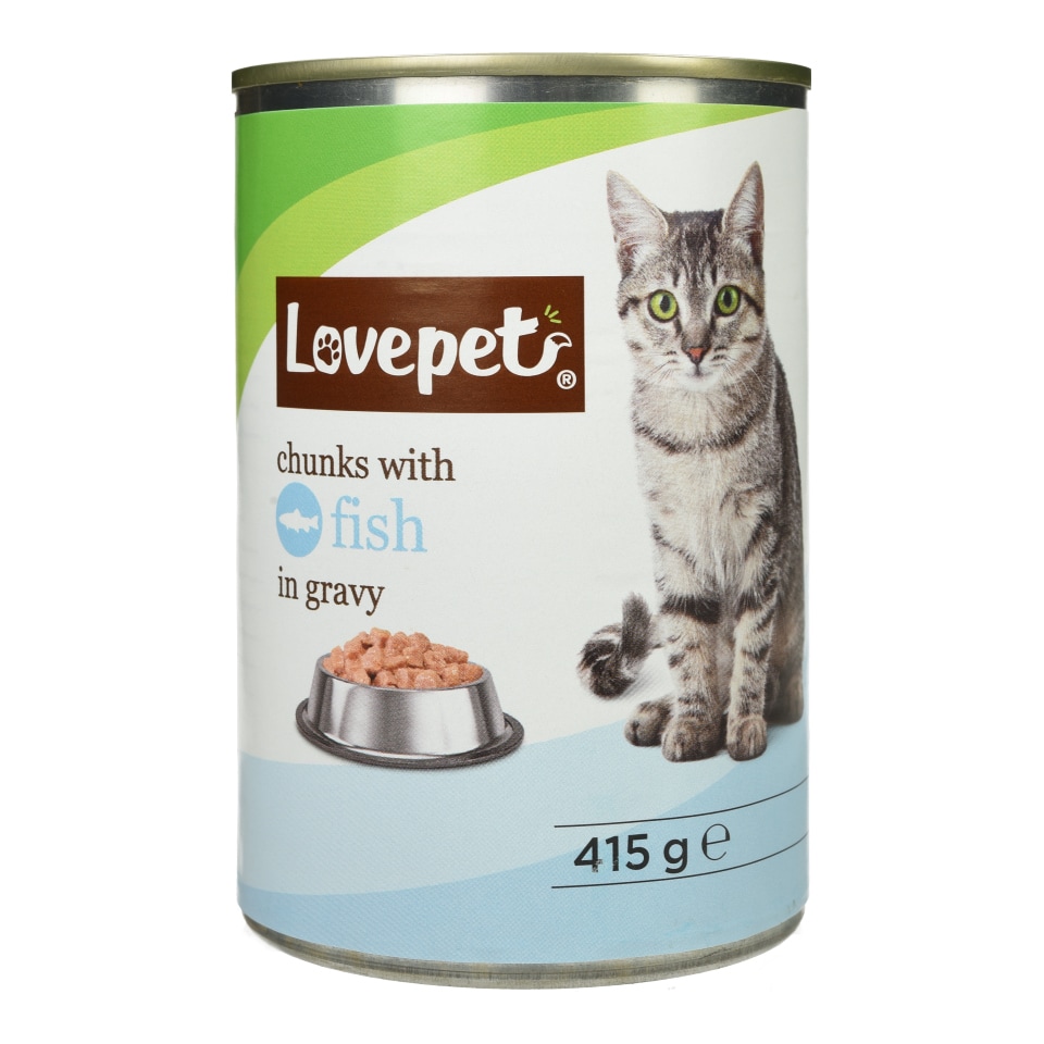 LOVEPET Γατοτροφή Υγρή Ψάρι 415g