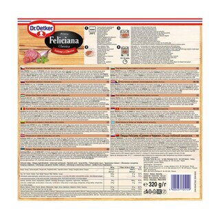 DR.OETKER | Πίτσα Κατεψυγμένη Feliciana Σαλάμι Τσορίθο 320gr