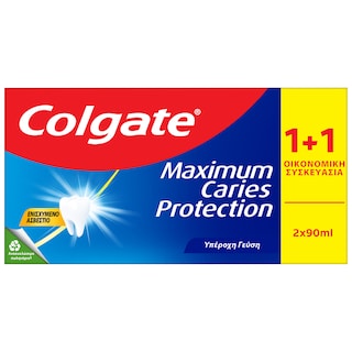 COLGATE | COLGATE TOOTHP.PROT.CARIES 90ML(1+1) Protection Caries 2x90ml 1+1 Δώρο