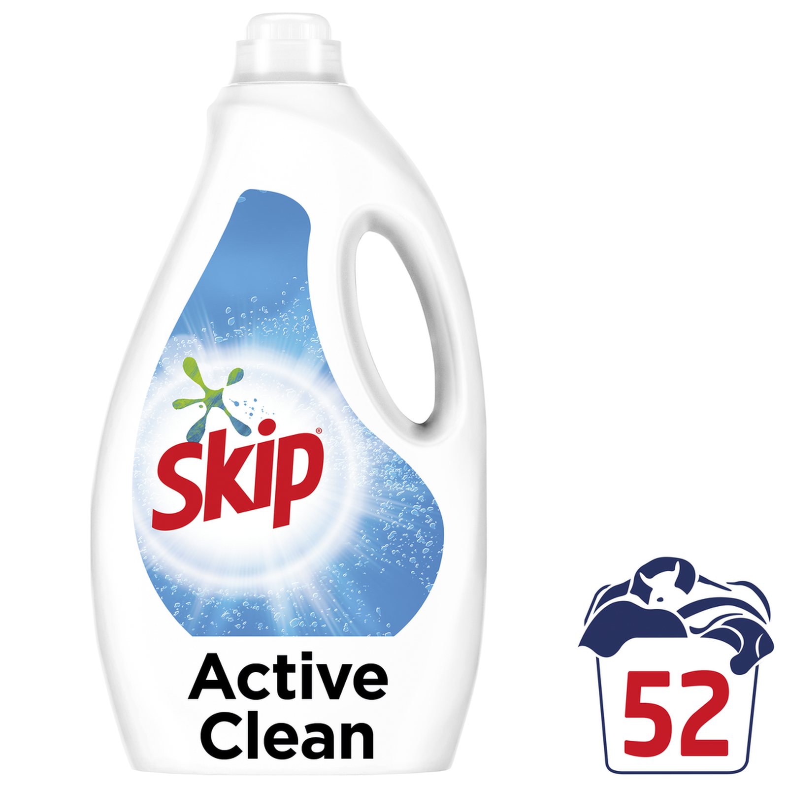 SKIP Υγρό Πλυντηρίου Ρούχων Actice Clean 52 Μεζούρες