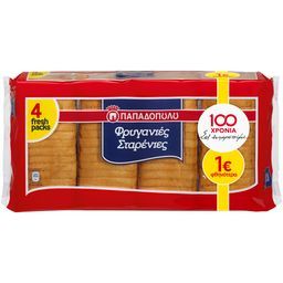 ΠΑΠΑΔΟΠΟΥΛΟΥ | Φρυγανιές Σταρένιες 4x127.5g Έκπτωση 1Ε