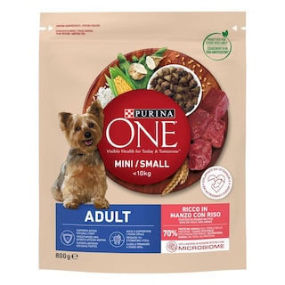 PURINA ONE | Σκυλοτροφή One Mini Adult Βοδινό Με Ρύζι 800 gr