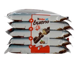 KINDER | Γκοφρέτα Bueno Σοκολάτα Γάλακτος & Φουντούκι 5x43g