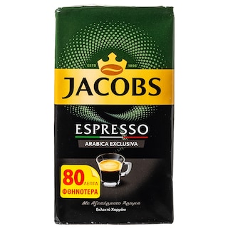 JACOBS | Καφές Espresso Αλεσμένος 250gr (-0.80E)
