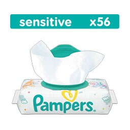 PAMPERS | NEW BABY SENSITIVE | ΜΩΡΟΜΑΝΤΗΛΑ SENSITIVE 56 ΤΕΜ