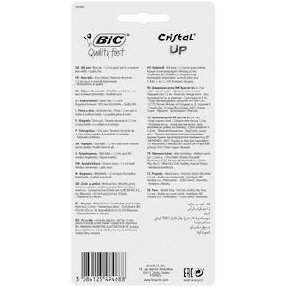 BIC | Στυλό Cristal Up Διαρκείας 1.2mm Μπλε 4 Τεμάχια