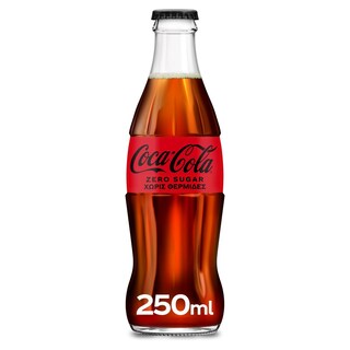 COCA COLA | ZERO | ΑΝΑΨΥΚΤΙΚΟ ΧΩΡΙΣ ΚΑΦΕΪΝΗ ΦΙΑΛΗ 250 ML