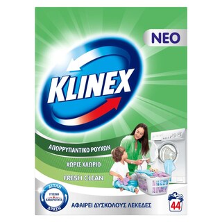 KLINEX | Σκόνη Πλυντηρίου Ρούχων Fresh Clean 44 ΜΕΖ