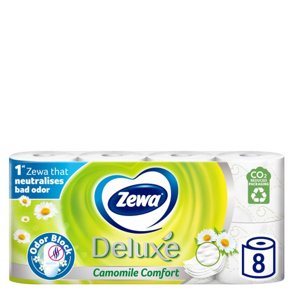 ZEWA Χαρτί Υγείας Chamomile Comfort 3 Φύλλα 8 Τεμάχια