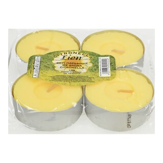 LION | Κεριά Ρεσώ Γίγας Σιτρονέλα 4 Τεμάχια