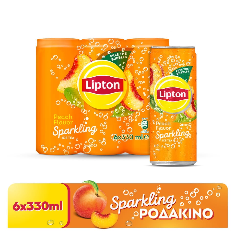 LIPTON Ice Tea Ροδάκινο Ανθρακούχο 6x330ml
