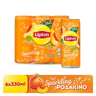 LIPTON | Ice Tea Ροδάκινο Ανθρακούχο 6x330ml