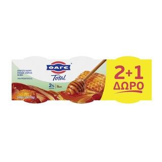 TOTAL | Επιδόρπιο Γιαουρτιού Μέλι 3 Χ 170 gr 2+1 Δώρο ΔΩΡ 170ΓΡ