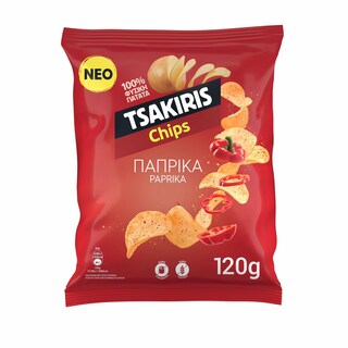 ΤΣΑΚΙΡΗΣ | Τσιπς Πάπρικα 120g