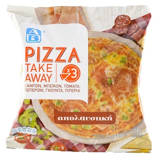 ΑΒ | Πίτσα Κατεψυγμένη Take Away 3 Τεμάχια 1,32kg