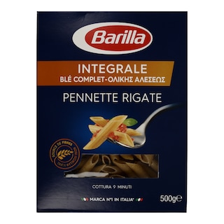 BARILLA | Pennette Rigate Ολικής Άλεσης 500 gr
