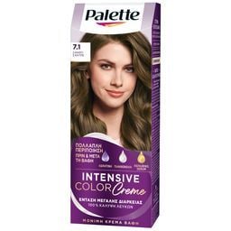 PALETTE | Βαφή Μαλλιών Intensive Color 7.1 Ξανθό Σαντρέ 1 Τεμάχιο