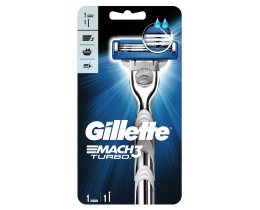 GILLETTE | Ξυριστική Μηχανή Mach3 Turbo 3 λεπίδων + 1 Ανταλλακτικό 1ΑΝΤ