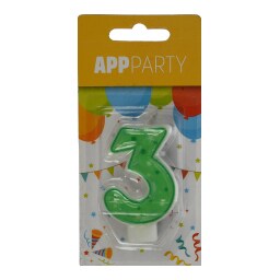 - | Κερί Γενεθλίων Νο3 1 Τεμάχιο