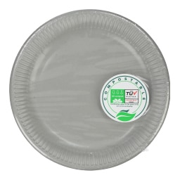 DECORATA | Πιάτα Βιοδιασπώμενα 23cm Γκρι 8 Τεμάχια
