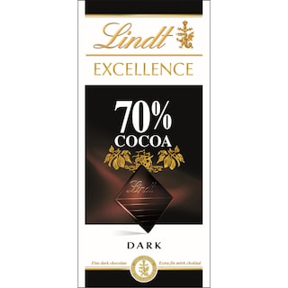 LINDT | Μαύρη Σοκολάτα Excellence 70% Κακάο 100gr