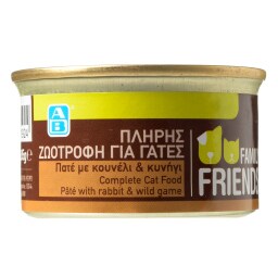 FAMILY FRIENDS | Γατοτροφή Κουνέλι & Κυνήγι 85 gr