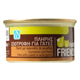 FAMILY FRIENDS | Γατοτροφή Κουνέλι & Κυνήγι 85 gr