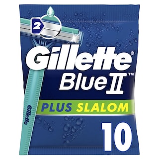 GILLETTE | BLUE II PLUS SLALOM | ΞΥΡΙΣΤΙΚΗ ΜΗΧΑΝΗ ΜΙΑΣ ΧΡΗΣΗΣ ΕΥΑΙΣΘΗΤΕΣ ΕΠΙΔΕΡΜΙΔΕΣ 10 ΤΕΜ