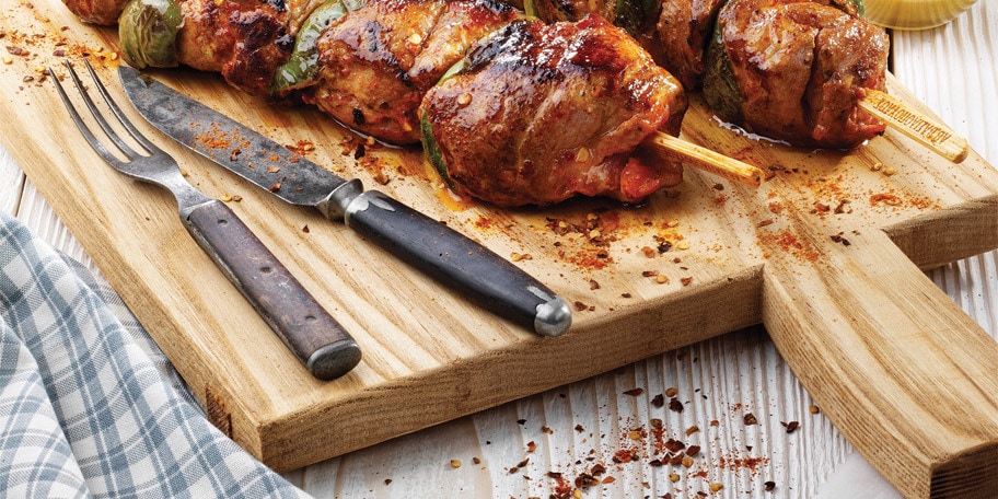 Χοιρινό κοντοσούβλι σε δροσερή μαρινάδα