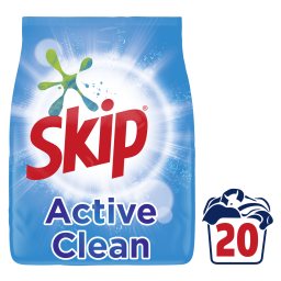 SKIP | Σκόνη Πλυντηρίου Ρούχων Active Clean 20 Μεζούρες