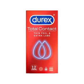 DUREX | Προφυλακτικά Total Contact Thin Feel & Extra Lube 12 Τεμάχια
