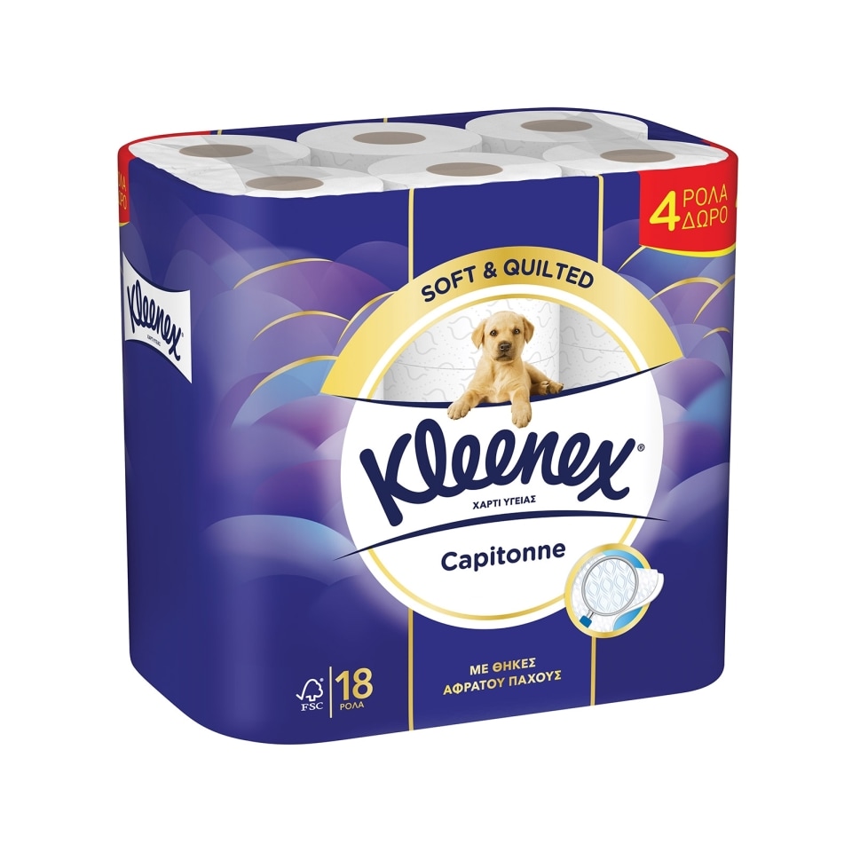 KLEENEX Χαρτί Υγείας Capitonne 14+4 Δώρο