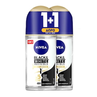 NIVEA | Αποσμητικό Roll On Invisible Silky Smooth 50ml 1+1 Δώρο