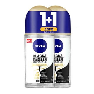 NIVEA | Αποσμητικό Roll On Invisible Silky Smooth 50ml 1+1 Δώρο