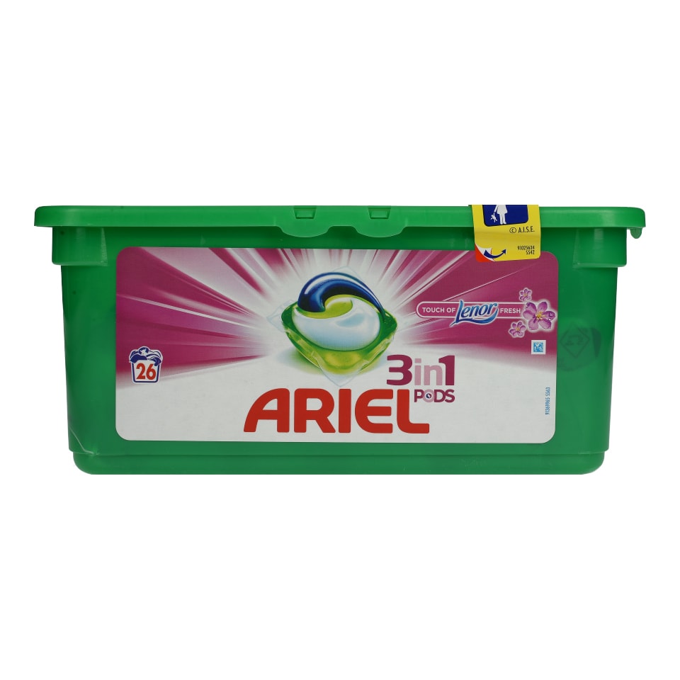 Doses Ariel 3 en 1 Touch Of Lenor - Boîte trimestrielle 3 x 32